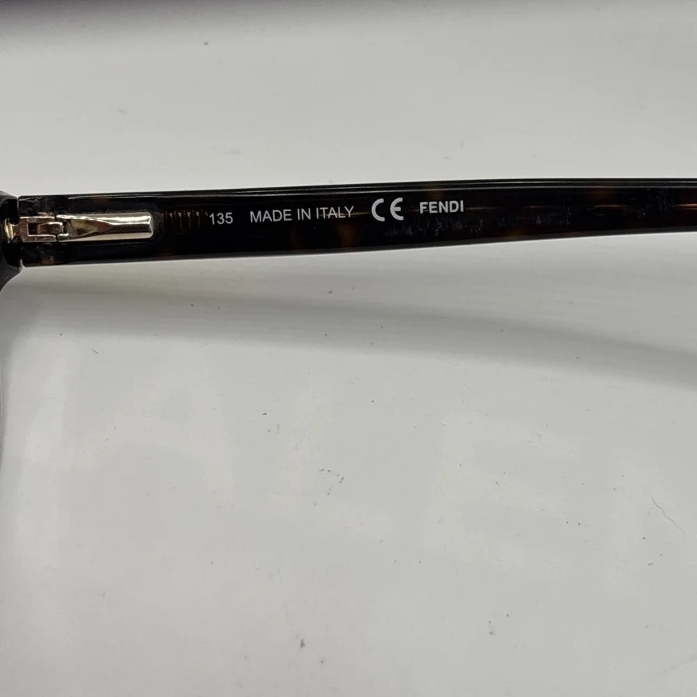 Fendi F979 214 Women's Cat Eye Havana Brown Gold Eyeglasses Frame 51-17-135 #288